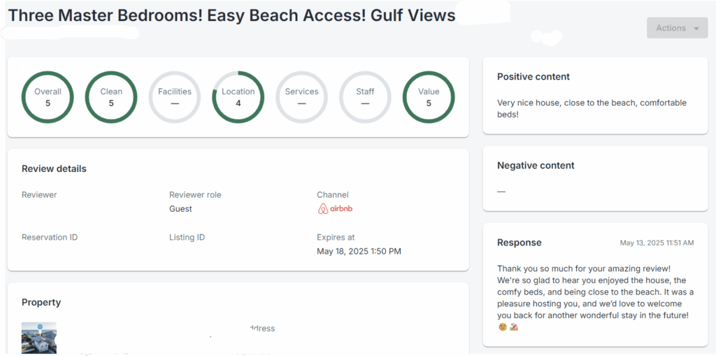Vacation Rental review-management for hosts