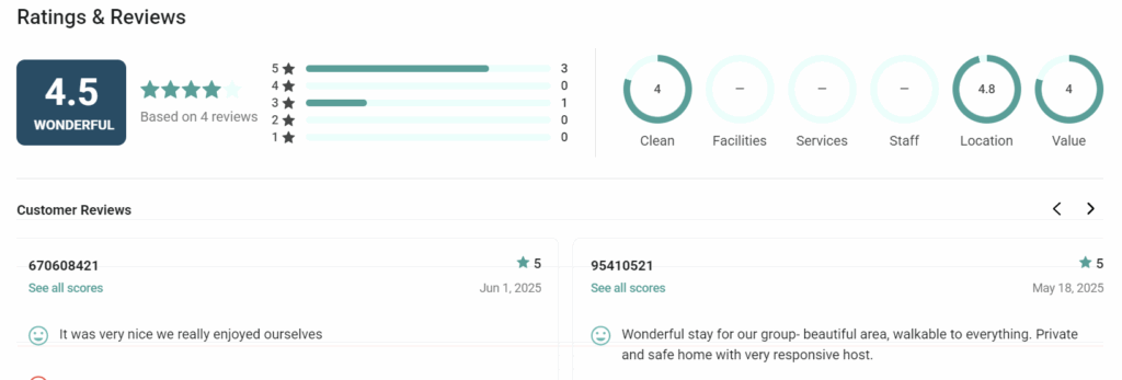 Show guests reviews on your rental website to grow trust